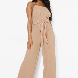Petite Tie Waist Jumpsuit